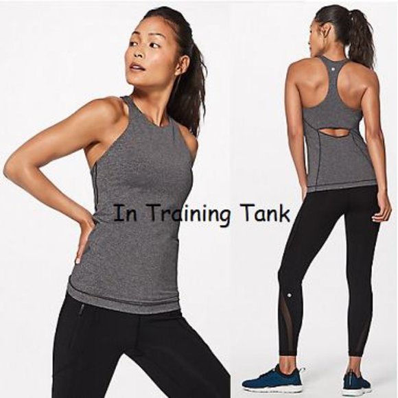 lululemon athletica Tops - Lululemon In Training Tank - Heathered Coal